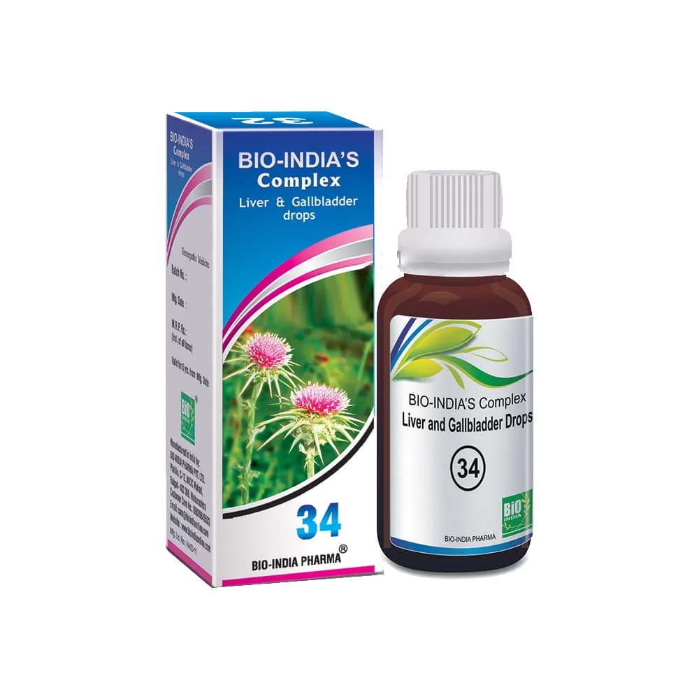 Bio India’s Complex 34 (Liver And Gallbladder Drops)