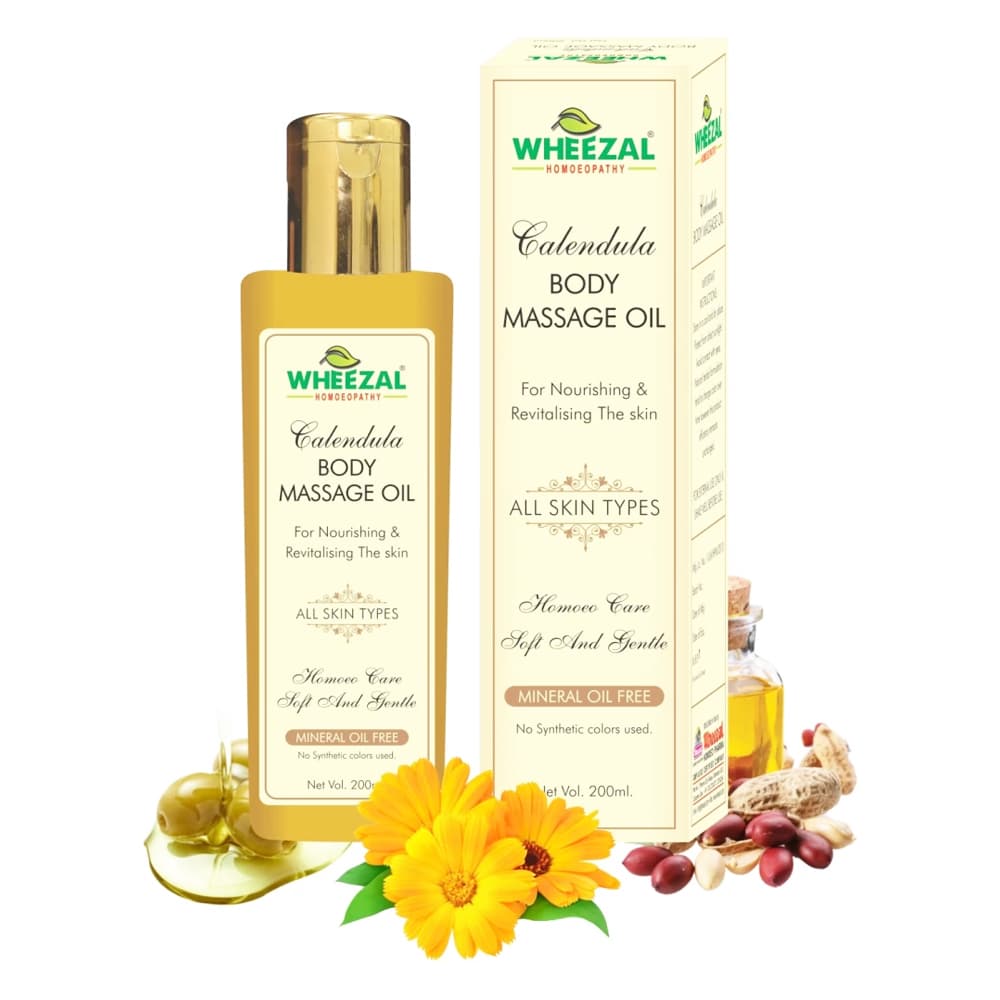 WHEEZAL CALENDULA BODY MASSAGE OIL 1