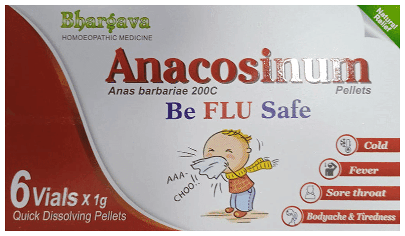 ANACOSINUM PELLETS 6VIA 6X1GM BHARGAVA