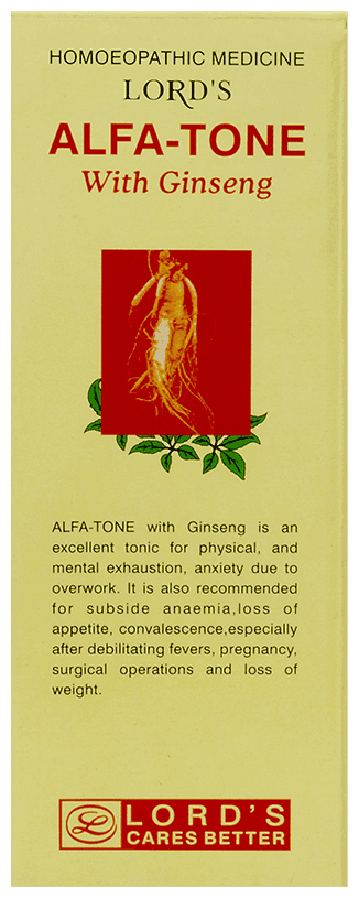 ALFA TONE WITH GINSENG SUGAR FREE 180 ML LORDS