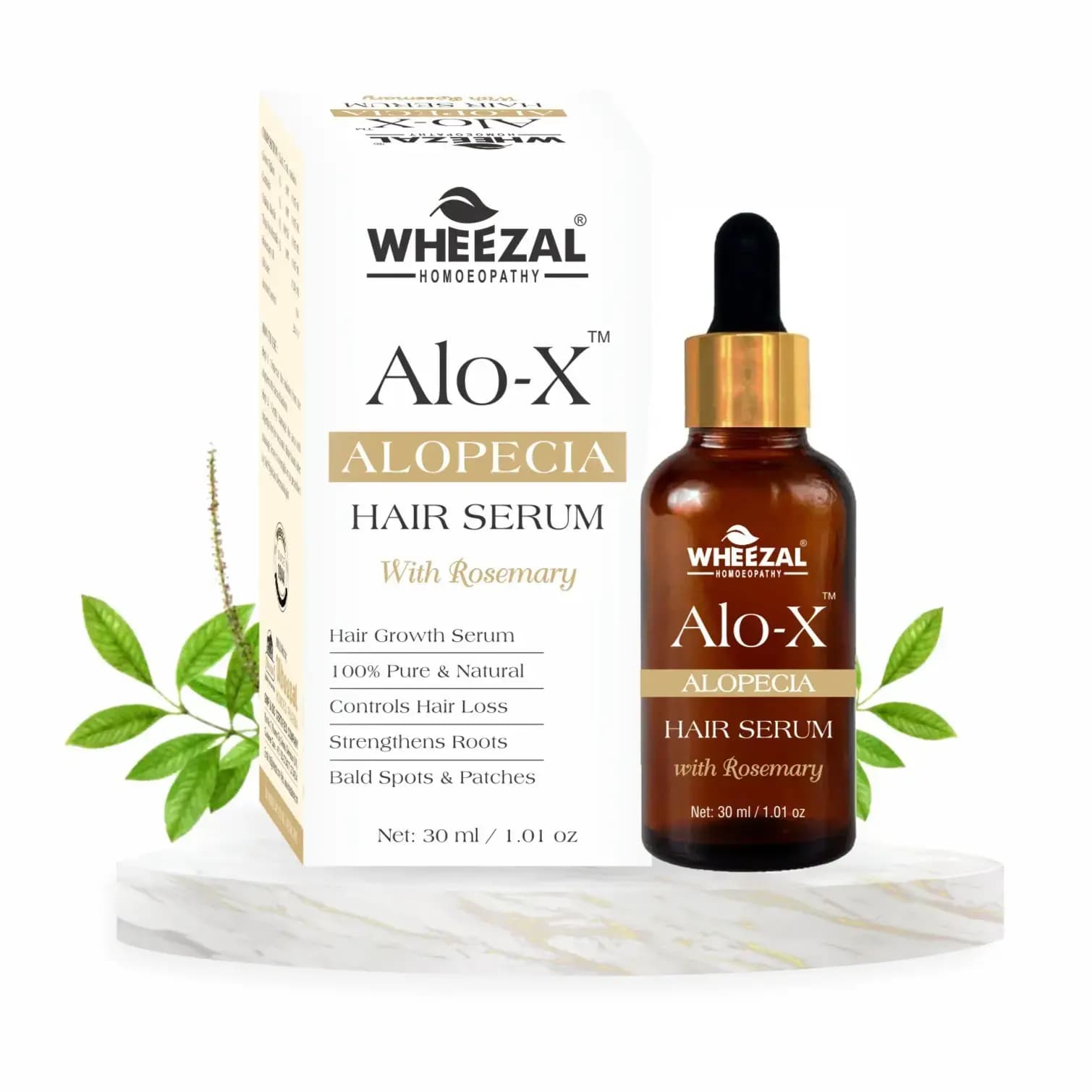 ALO X (ALOPECIA ) Hair Growth Serum Enriched with Rosemary Oil