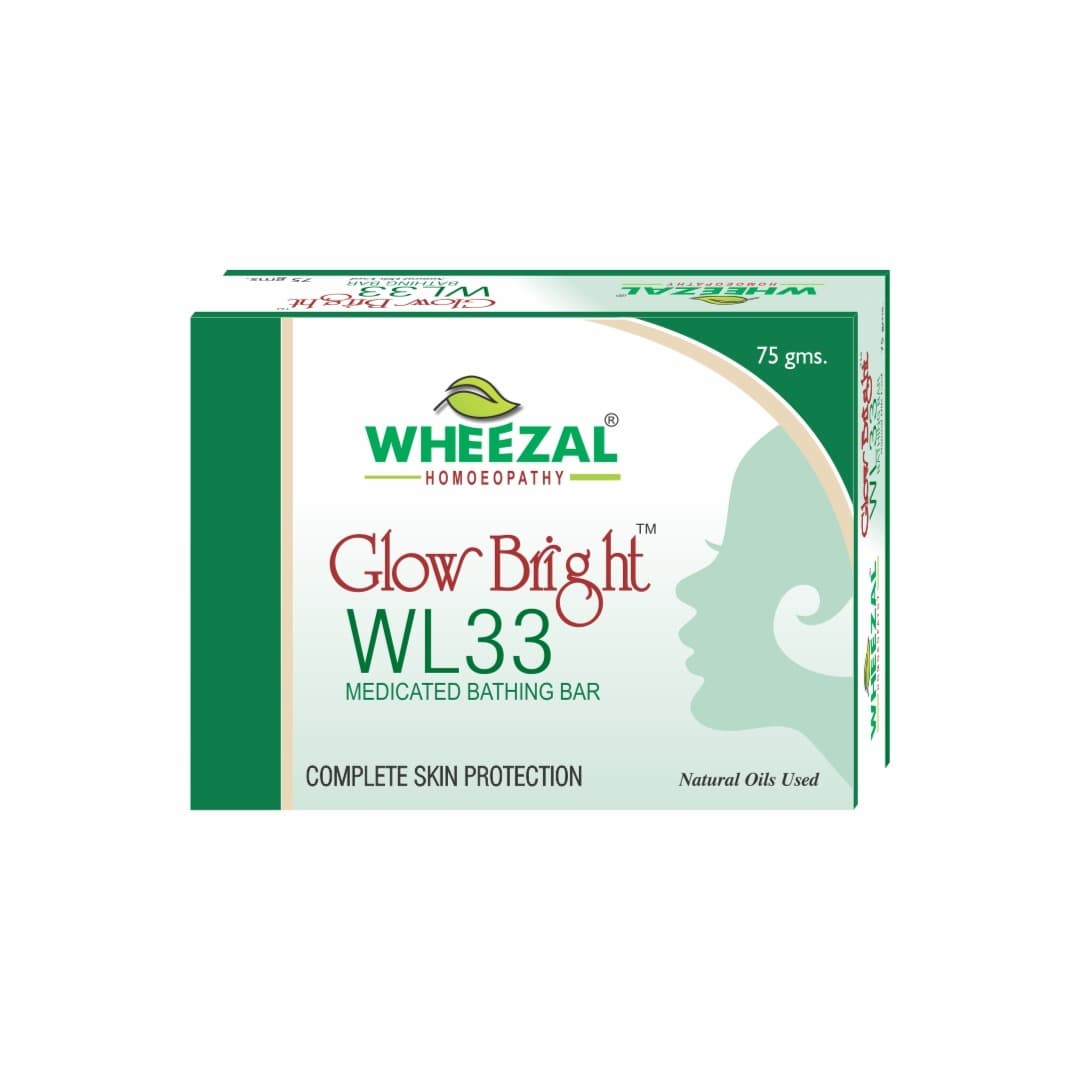 Wheezal Glow WL 33 Medicated bathing Bar 75 gm
