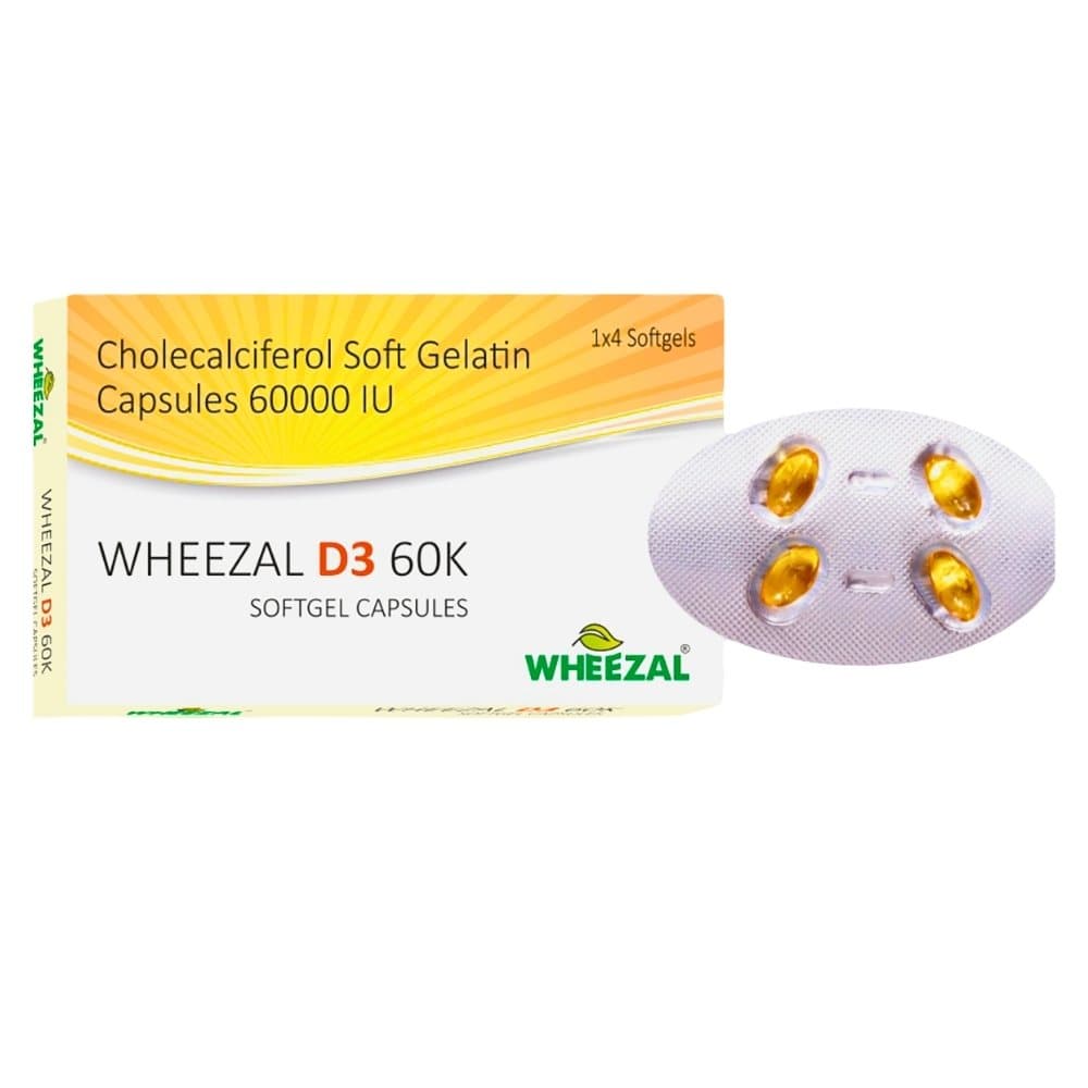 Wheezal D3 60K Softgel Capsules