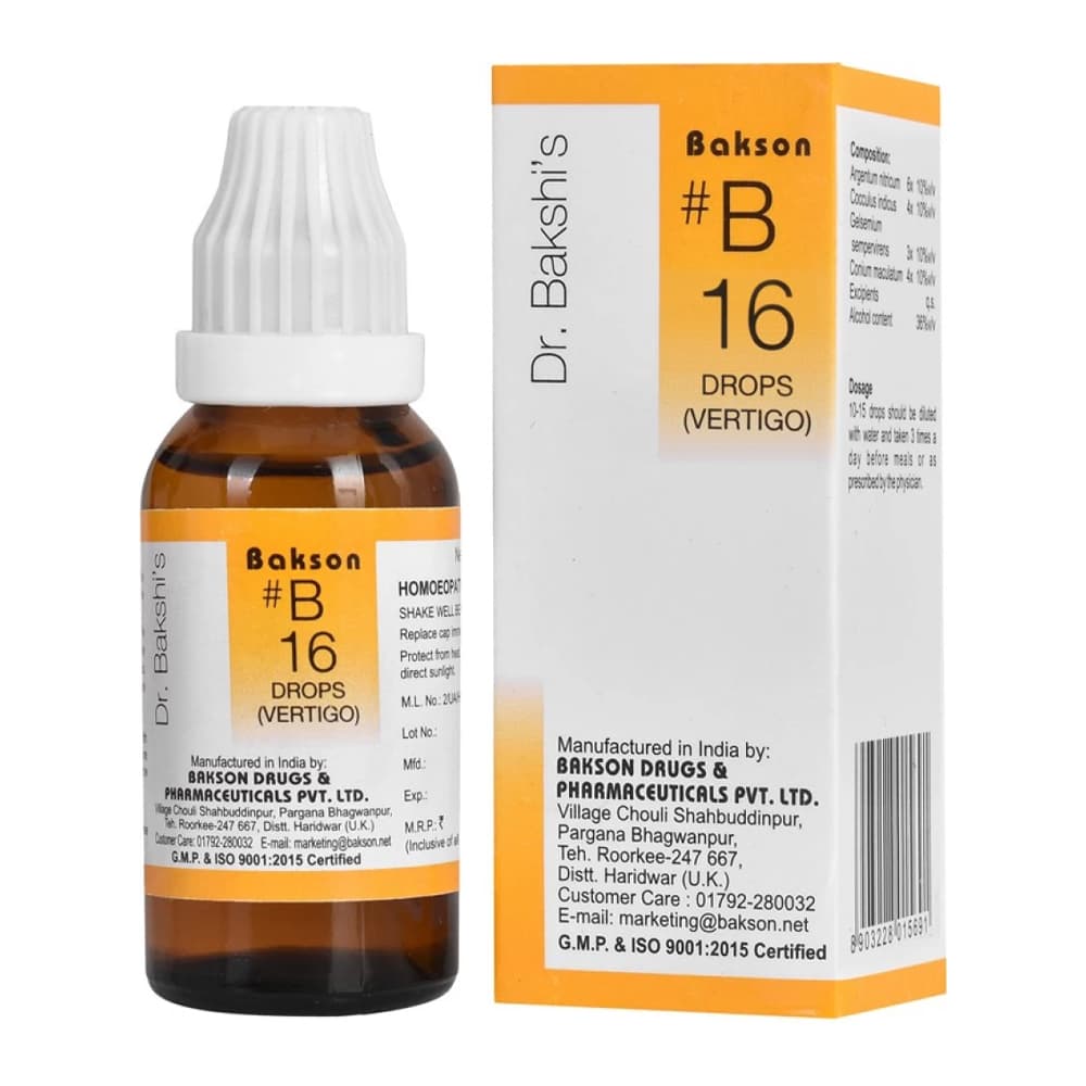 Dr Bakshis B Drop 16 Vertigo