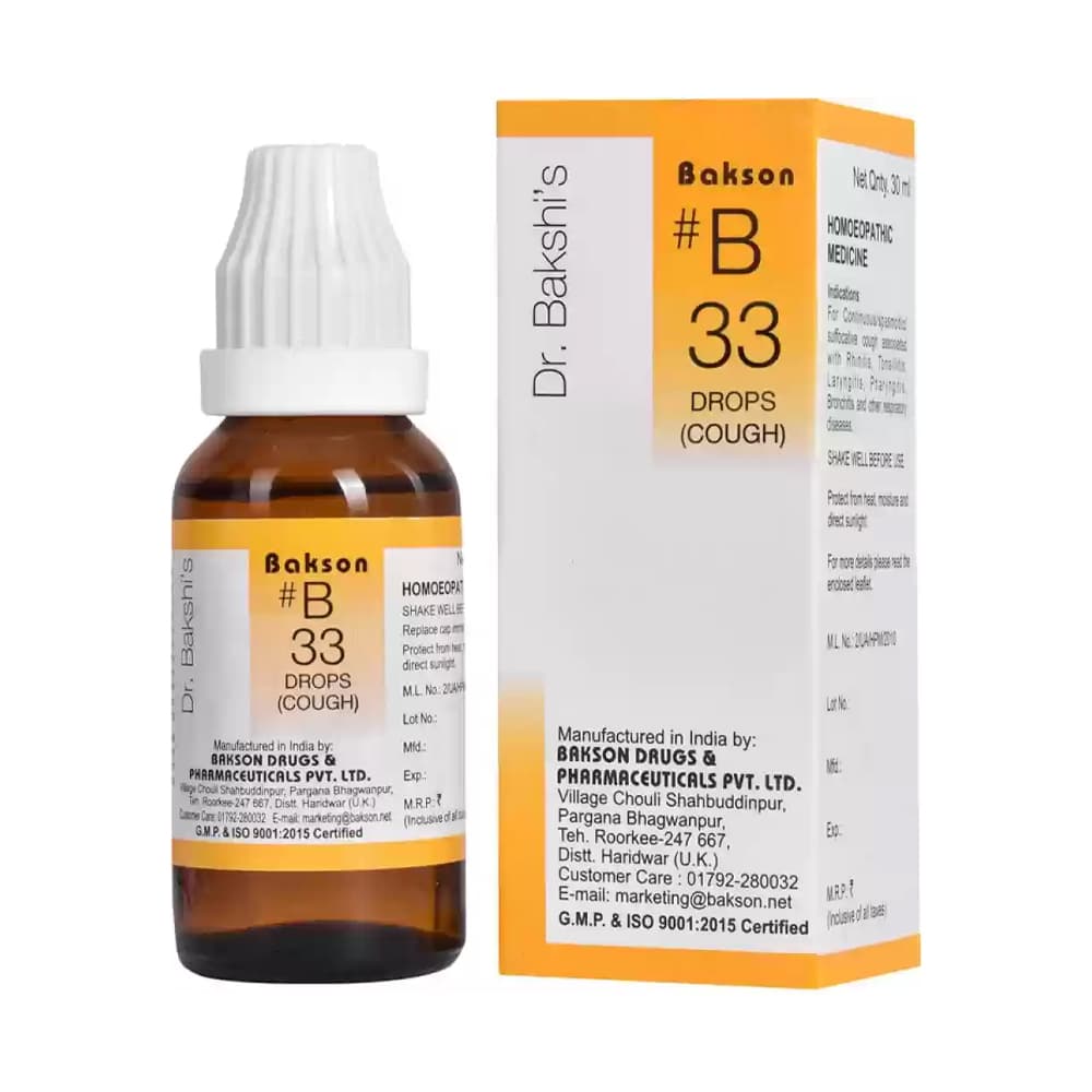 Dr Bakshis B Drop 33 Cough