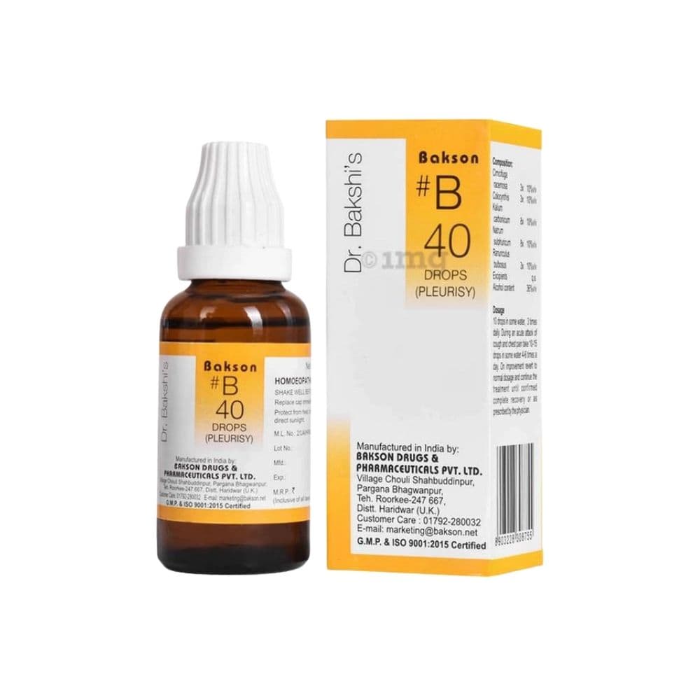 Dr Bakshis B Drop 40 Pleurisy