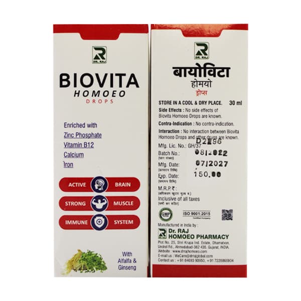 BIOVITA HOMOEO DROPS 30 ML DR RAJ