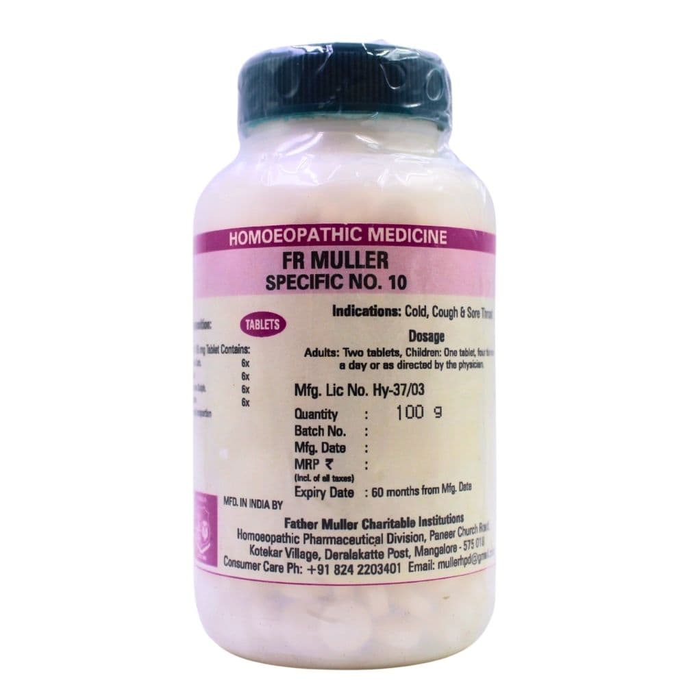Specific Tablet No 10