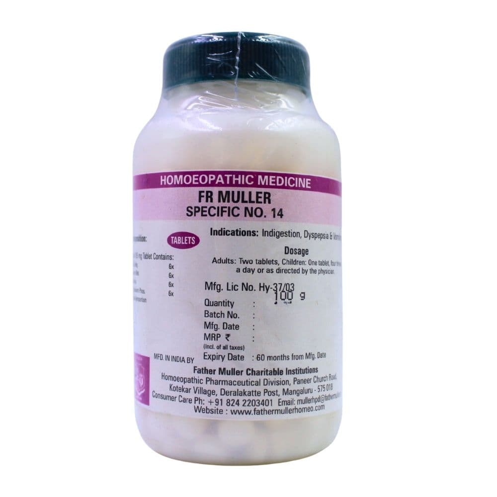 Specific Tablet No 14